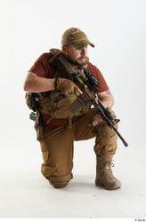 Whole Body Weapons-Rifle Man Pose with machine rifle White Army Athletic Bearded Studio photo references